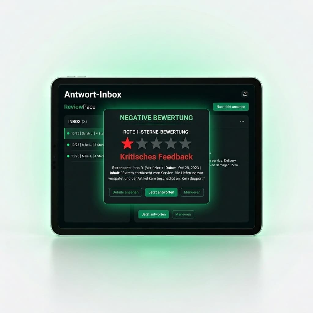 Ein professionelles digitales Interface für das Management von Kundenbewertungen