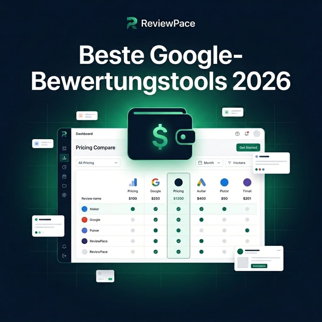 Vergleichs-Dashboard fuer Google Business Bewertungstools 2026